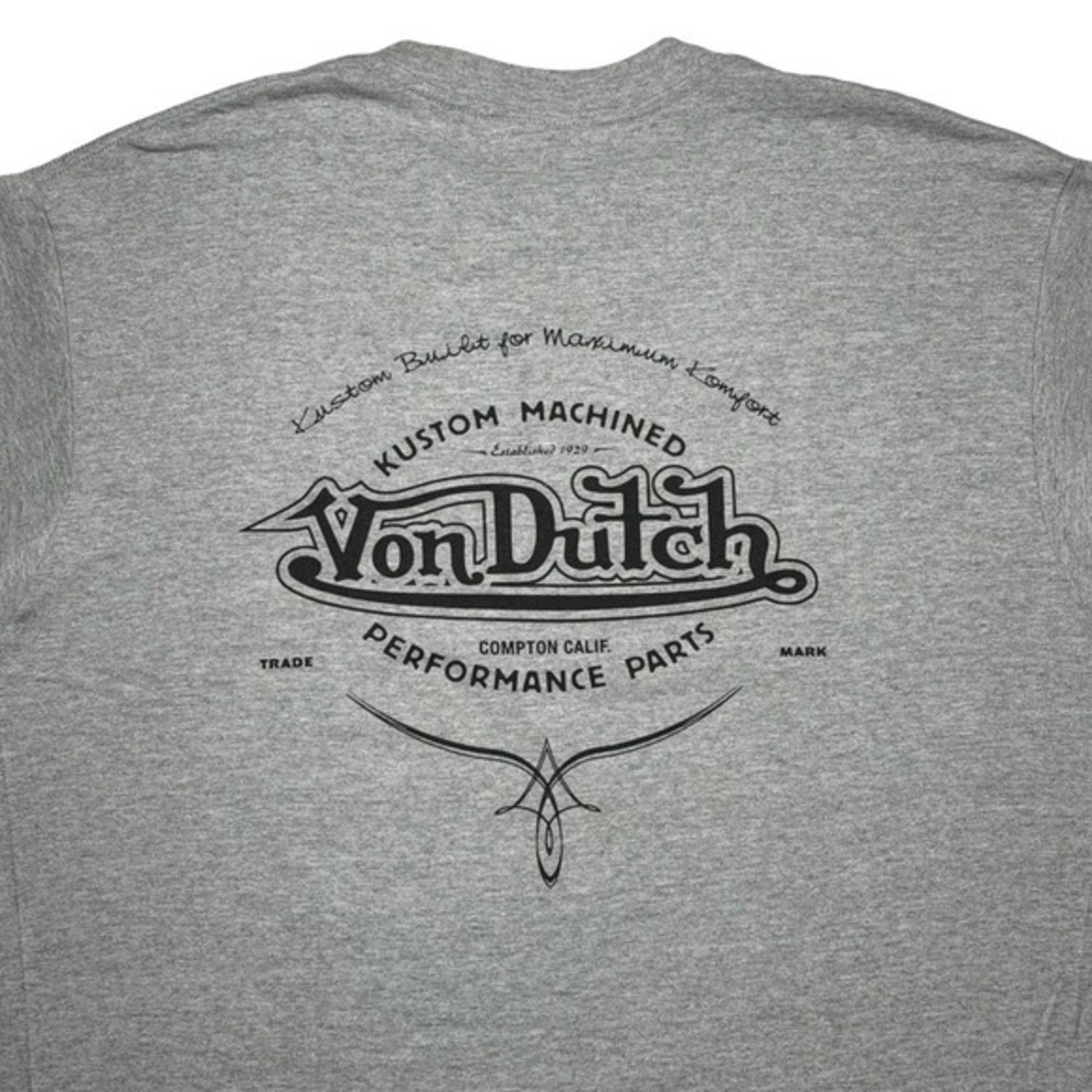 Vintage Von Dutch kustom machined‎ Compton California gray shirt